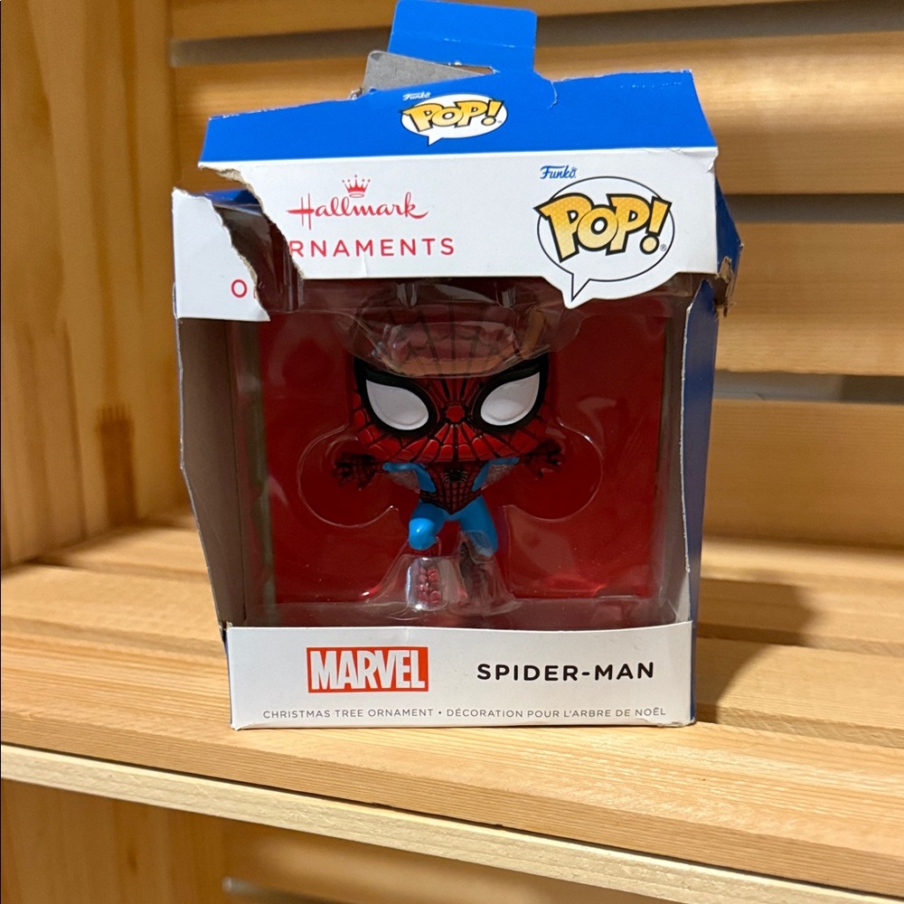 Marvel Spider-Man Funko Pop Ornament - Red, Blue, Black